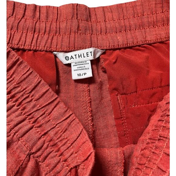 Athleta 100% Linen Pants NWOT Relaxed Fit Womens Casual Summer Style Size 10P - Picture 7 of 10